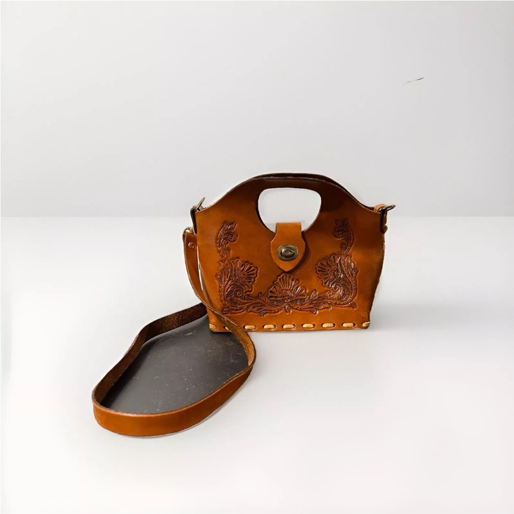 Handmade and tooled leather purse
